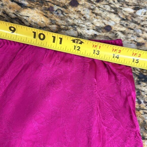 Victoria’s Secret Satin Viscose Floral Pattern Shorts In Fuchsia Size L - Picture 6 of 8